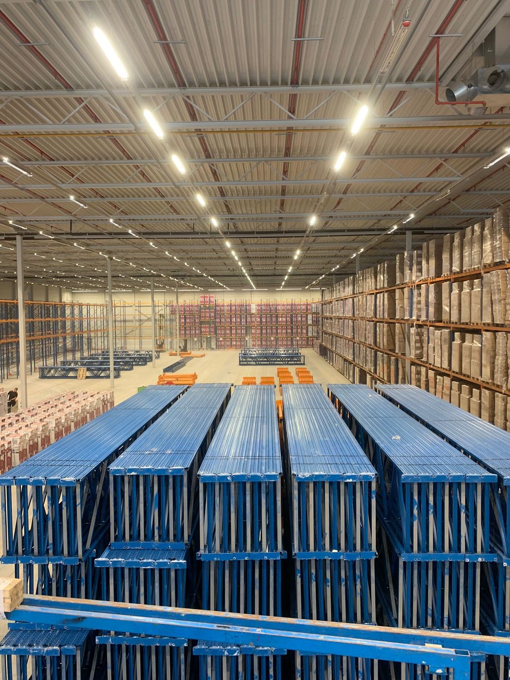 Completed project — warehouse racking system