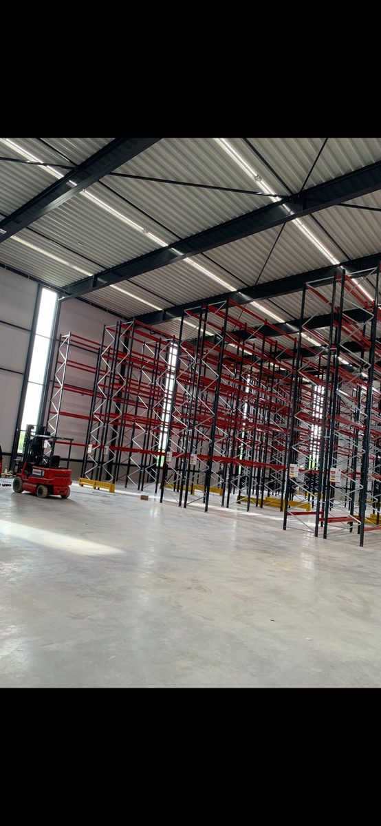 Completed project — pallet racking
